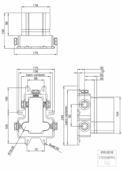 Steinberg UP Unterputz Einbaukörper 1/2 Für Brause- Einhebelmischbatterien 0102210 -Bad Zubehörgeschäft 010 2210 tz 1280x1280