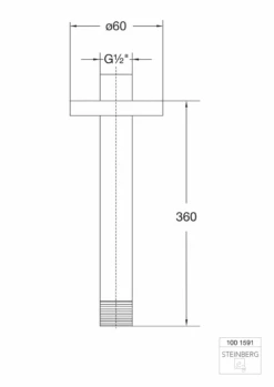 Steinberg Serie 100 Brausearm-Deckenmontage 360 Mm 1001591, Chrom 5 Steinberg Serie 100 Brausearm-Deckenmontage 360 Mm 1001591, Chrom -Bad Zubehörgeschäft 100 1591 tz 1280x1280