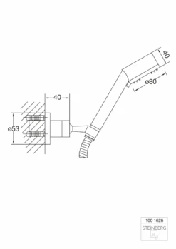 Steinberg Serie 100 Handbrause 1/2'', 3-fach Verstellbar Mit Wandhalter, 1001626 Chrom -Bad Zubehörgeschäft 100 1626 tz 1280x1280