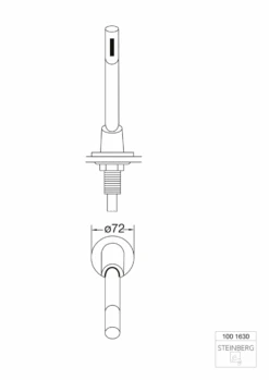 Steinberg Serie 100 Stab-Handbrause Mit Durchführung Für Wannenrand, 1001630 Chrom -Bad Zubehörgeschäft 100 1630 tz 1280x1280