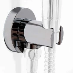 Steinberg Serie 100 Brause Wandhalter Mit Intgriertem Brauseanschlussbogen, 1001667 Chrom