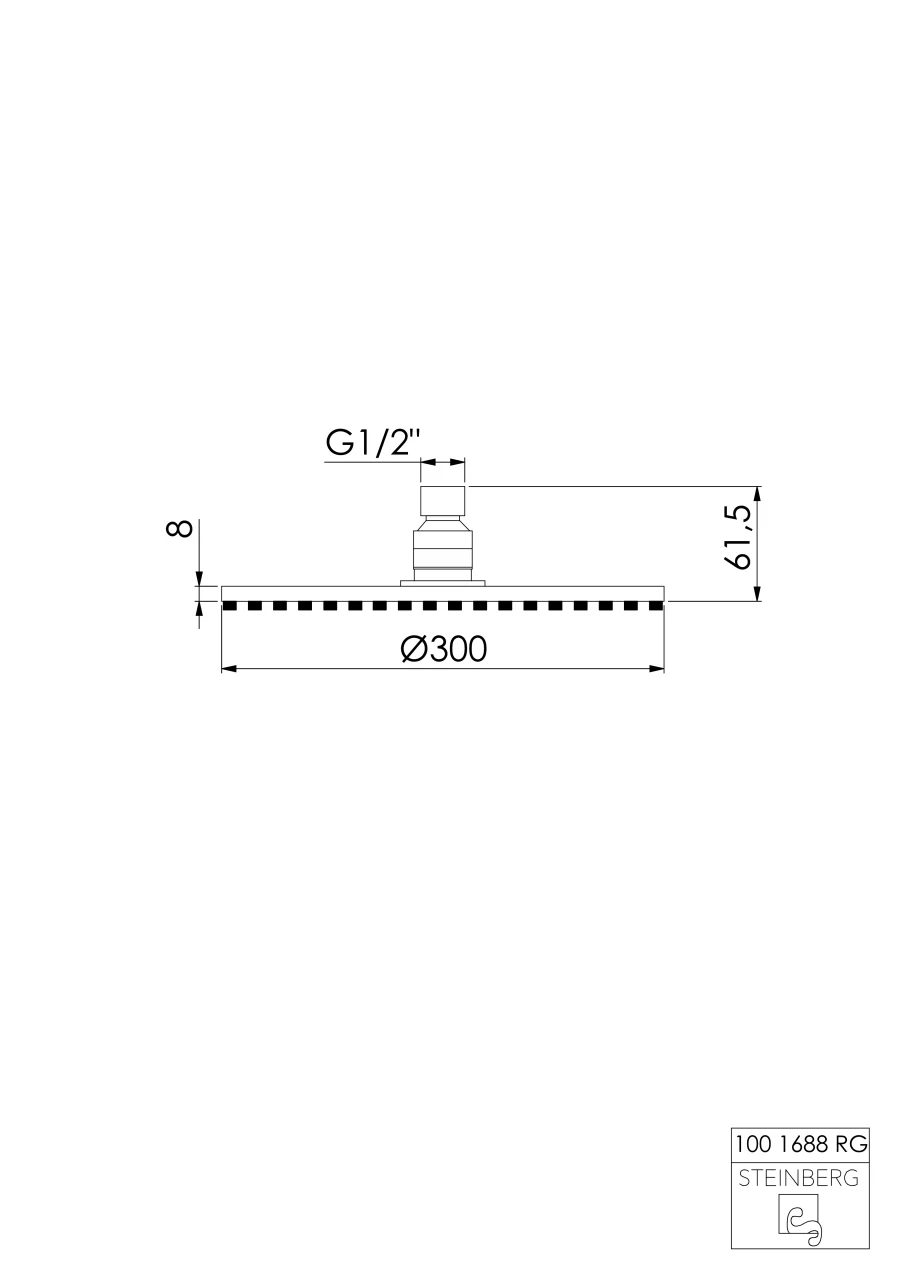 Steinberg Serie 100 Regenbrause Rund 300 X 8 Mm, Mit Easy-clean-system, Rose Gold 2 Steinberg Serie 100 Regenbrause Rund 300 X 8 Mm, Mit Easy-clean-system, Rose Gold – Bild 2