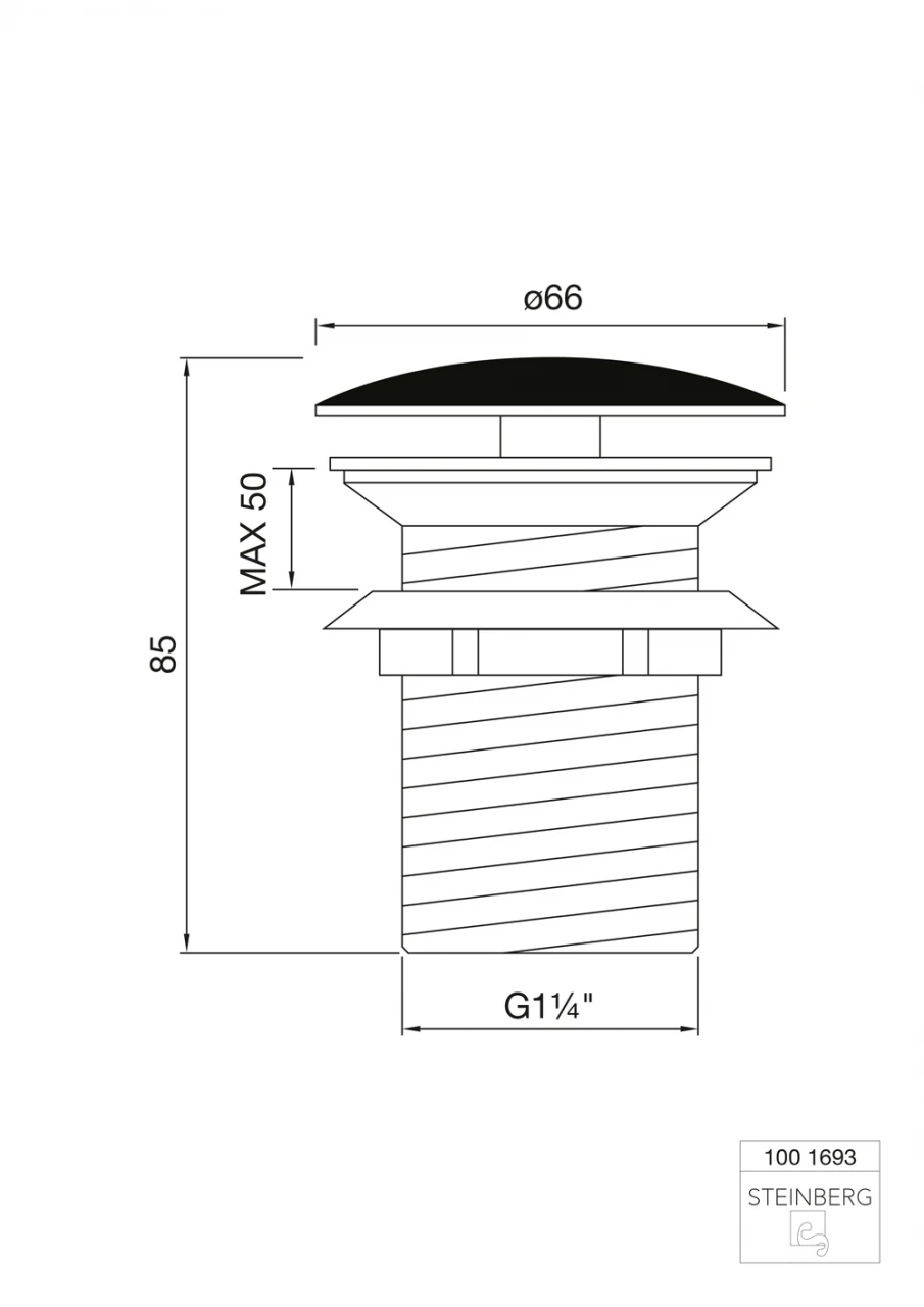 Steinberg Serie 100 Schaftventil 1 1/4'',1001693 Chrom 2 Steinberg Serie 100 Schaftventil 1 1/4'',1001693 Chrom – Bild 2