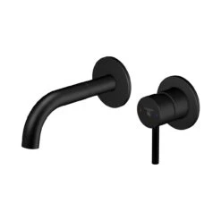 Steinberg Serie 100 Waschtisch-Wand-Einhebelmischer Mit Farbhülse, Ausladung 165 Mm, Matt Black 1001