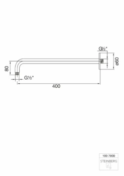 Steinberg Serie 100 Brausearm - Wandmontage 407mm, 1007900 Chrom 5 Steinberg Serie 100 Brausearm - Wandmontage 407mm, 1007900 Chrom -Bad Zubehörgeschäft 100 7900 tz 1280x1280