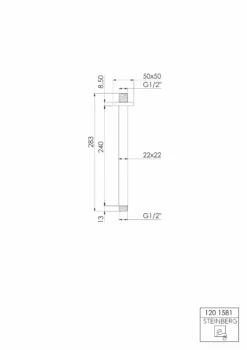 Steinberg Serie 120 Brausearm-Deckenmontage 240 Mm, 1201581 Chrom 5 Steinberg Serie 120 Brausearm-Deckenmontage 240 Mm, 1201581 Chrom -Bad Zubehörgeschäft 120 1581 tz 1280x1280