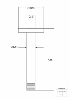 Steinberg Serie 120 Brausearm-Deckenmontage 360 Mm, 1201591 Chrom -Bad Zubehörgeschäft 120 1591 tz 1280x1280