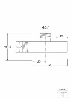 Steinberg Serie 120 Eckventil Mit 3/8''-Anschluss Für Flexschlauch, 1201640 Chrom -Bad Zubehörgeschäft 120 1640 tz 1280x1280