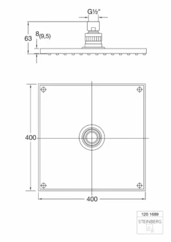 Steinberg Serie 120 Regenbrause 400x400x8mm Mit Easy-clean System 1201689 -Bad Zubehörgeschäft 120 1689 tz 1280x1280