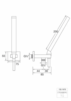 Steinberg Serie 135 Handbrausegarnitur Mit Integriertem Brauseanschlussbogen, 1351670 Chrom 5 Steinberg Serie 135 Handbrausegarnitur Mit Integriertem Brauseanschlussbogen, 1351670 Chrom -Bad Zubehörgeschäft 135 1670 tz 1280x1280