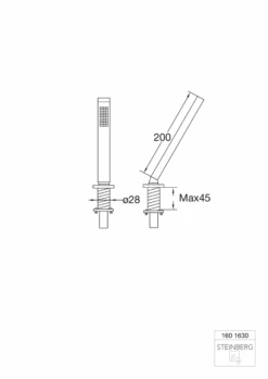 Steinberg Serie 160 Handbrause Mit Durchführung Für Wannenrand 1601630 Chrom -Bad Zubehörgeschäft 160 1630 tz 1280x1280