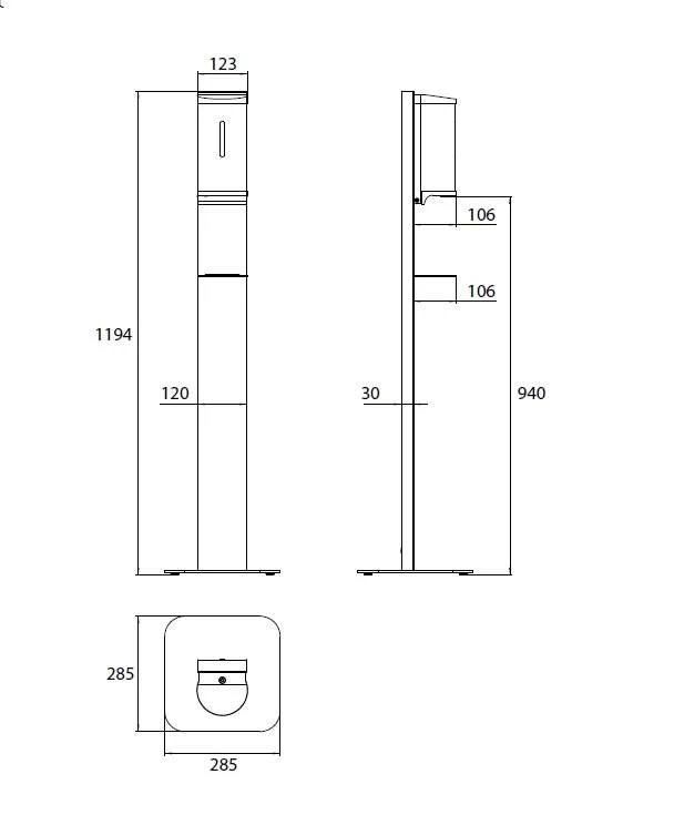 EMCO System 2 Standfuss, 1.194 Mm Für Sensor-Hygienemittelspender 3521 050 00 2 EMCO System 2 Standfuss, 1.194 Mm Für Sensor-Hygienemittelspender 3521 050 00 – Bild 2