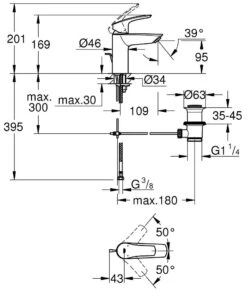GROHE Eurosmart Einhand Waschtischbatterie 33265003 S-Size Chrom -Bad Zubehörgeschäft 2162822 1280x1280
