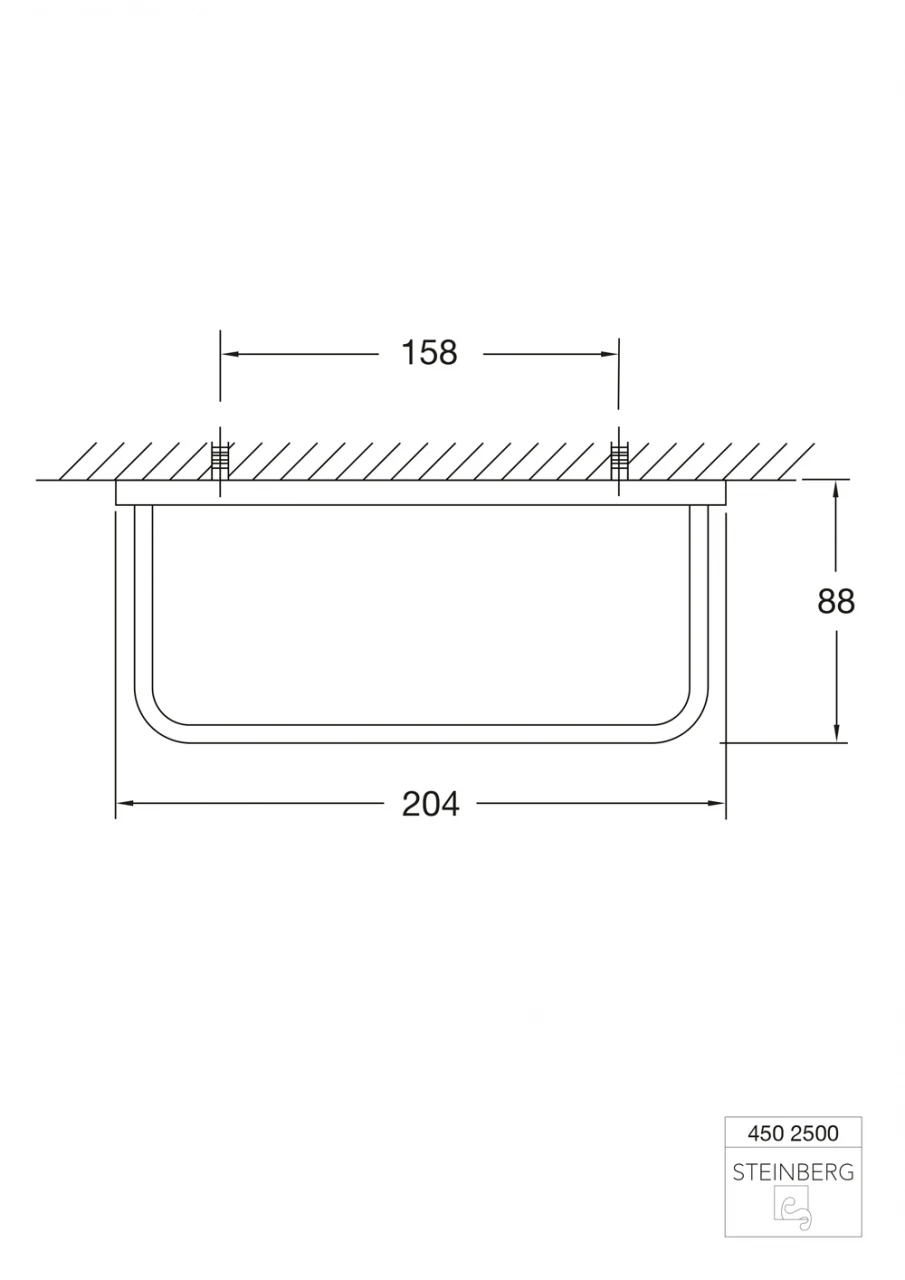 Steinberg Serie 450 Handtuchhalter Aus Messing, Chrom 3 Steinberg Serie 450 Handtuchhalter Aus Messing, Chrom – Bild 3