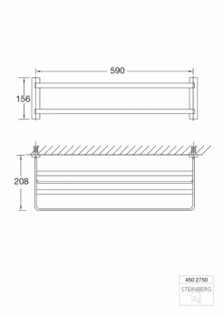 Steinberg Serie 450 Handtuchablage, Chrom -Bad Zubehörgeschäft 450 2750 tz 1280x1280