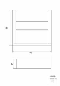 Steinberg Serie 460 Glashalter Chrom Mit Glas Satiniert Schwarz -Bad Zubehörgeschäft 460 2002 tz 1280x1280