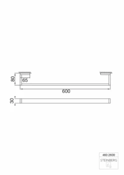Steinberg Serie 460 Badetuchhalter 600mm, Chrom -Bad Zubehörgeschäft 460 2600 tz 1280x1280
