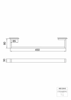 Steinberg Serie 460 Handtuchhalter 450mm Chrom -Bad Zubehörgeschäft 460 2645 tz 1280x1280