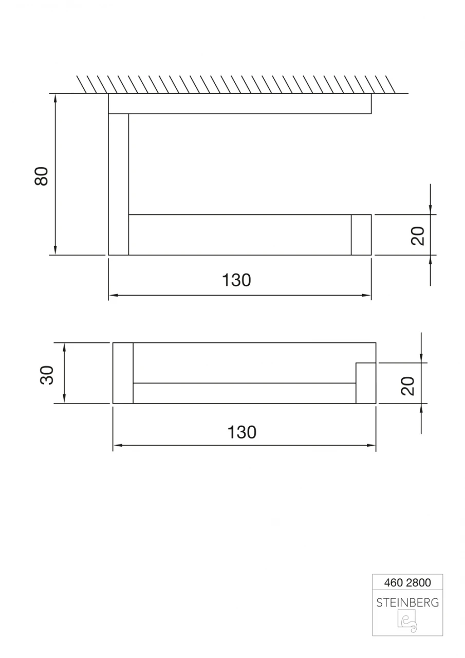 Steinberg Serie 460 Papierhalter Aus Messing, Chrom 3 Steinberg Serie 460 Papierhalter Aus Messing, Chrom – Bild 3