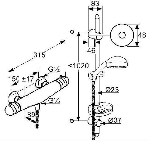 KLUDI Refixa / Impulsa Shower Duo Chrom 6209405-00 2 KLUDI Refixa / Impulsa Shower Duo Chrom 6209405-00 – Bild 2