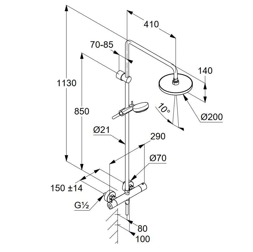 KLUDI LOGO DUAL SHOWER SYSTEM DN 15 6809405-00 2 KLUDI LOGO DUAL SHOWER SYSTEM DN 15 6809405-00 – Bild 2