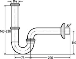 Viega Plus-Sifon-Röhrengeruchverschluss, 11/4x11/4, Verchromt 101572 -Bad Zubehörgeschäft DDm56115 1280x1280