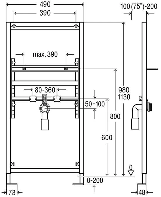 Viega Waschtisch-Element 8164 In 980mm Stahl Grün, 704087 3 Viega Waschtisch-Element 8164 In 980mm Stahl Grün, 704087 – Bild 3