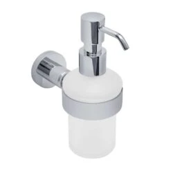 Duravit D-Code Seifenspender, Chrom Für Wandmontage, Glas Matt, Chrom, 009916