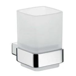 Emco Loft Glashalter Kristallglas Satiniert, Chrom 052000100