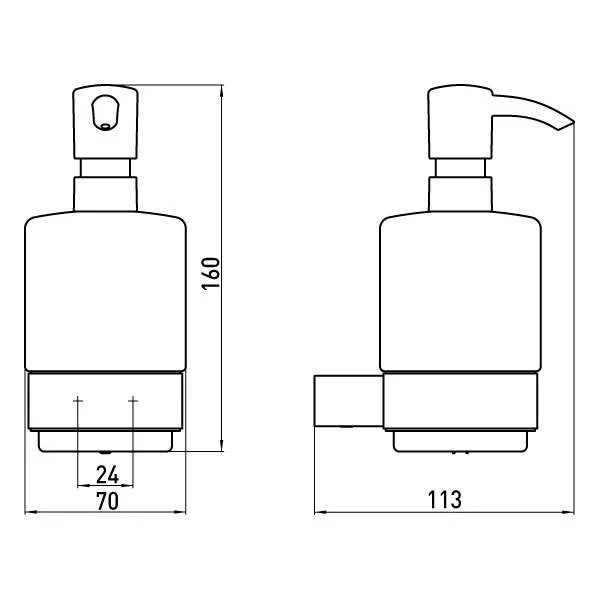 Emco Loft Seifenspender Glas Satiniert, Kunststoffpumpe, Chrom 052100101 2 Emco Loft Seifenspender Glas Satiniert, Kunststoffpumpe, Chrom 052100101 – Bild 2