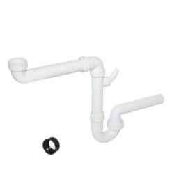 HAAS Spülen-Kugelgelenksiphon 1 ½'' Raumsparer Raumsparsiphon Für Spültische DN 40 Und DN 50, 4910