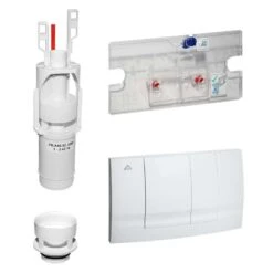 FRIATEC - Friabloc Modernisierungsset F 102 Mit Betätigungsplatte Weiß-alpin (Nachfolger Für F 100)