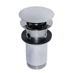 Design Ablaufgarnitur Push Open Ablauf Ventil Push Up Rund Für Waschtisch Chrom 1 1/4''