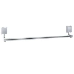 Perfetto 2 Badetuchhalter 80 Cm Mit Dekor ''Welle'', Messing Massiv, PERF-BTH280 Verchromt