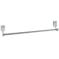 Perfetto 2 Badetuchhalter 80 Cm Mit Dekor ''Wal'', Messing Massiv, PERF-BTH280 Verchromt