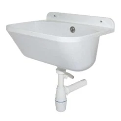 ZELVO EKO Ausgussbecken 46 X 36 X 20cm Waschbecken Waschtrog Spülbecken Mit Ablaufgarnitur Ablauf