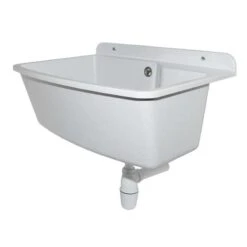 ZELVO MAXIMUS Ausgussbecken Heller Granit 61 X 44 X 23,5cm Waschbecken Waschtrog Spülbecken M. Ablau