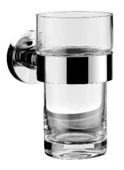 Emco Eposa Glashalter, Durchtauchend Kristallglas Klar, Chrom 082000101