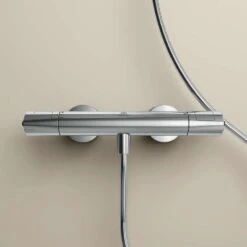 Ideal Standard Ceratherm T100 Thermostat Brausearmatur Aufputz A7229AA -Bad Zubehörgeschäft IS CerathermT100 A7229AA AmbCU NN Front 1280x1280