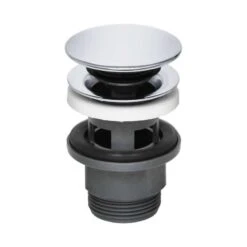 KLUDI Push-Open Ablaufventil Für Waschtisch Mit Überlauf Chrom 1042405-00