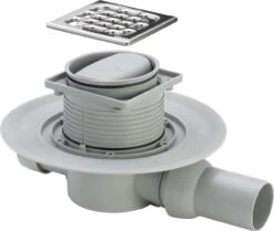 Viega Advantix Badablauf 100 X 100 Cm, DN 50 Modell 4936.2, Ablauf Waagerecht 583217