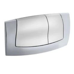 SCHWAB Betätigungsplatte ONDA Glanz/matt Verchromt, Zweimengenspülung, 227747