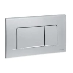 SCHWAB Betätigungsplatte DOTS DUO Matt Verchromt, Zweimengenspülung, 257427