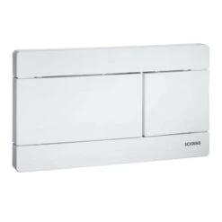 SCHWAB Betätigungsplatte LINE Weiß, Zweimengenspülung, 360160