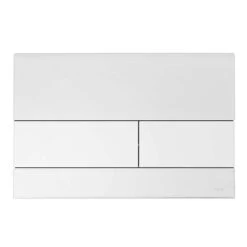 TECE WC-Betätigungsplatte TECEsquare Glas Für Zweimengentechnik, Glas Weiß, Tasten Weiß 9240800