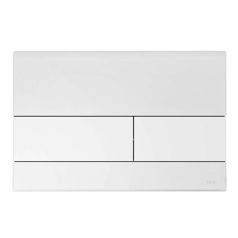 TECE WC-Betätigungsplatte TECEsquare Glas Für Zweimengentechnik, Glas Weiß, Tasten Weiß 9240800 1 TECE WC-Betätigungsplatte TECEsquare Glas Für Zweimengentechnik, Glas Weiß, Tasten Weiß 9240800