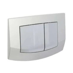 TECE WC-Betätigungsplatte TECEambia Für Zweimengentechnik Rahmen Mattchrom, Tasten Chrom 9.240.253