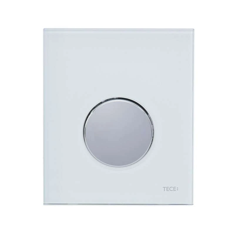 TECE Urinalbetätigung TECEloop Inkl. Kartusche, Glas Weiß, Taste Chrom Glänzend 9242660 2 TECE Urinalbetätigung TECEloop Inkl. Kartusche, Glas Weiß, Taste Chrom Glänzend 9242660 – Bild 2
