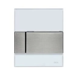 TECE Urinalbetätigung TECEsquare Glas Inkl. Kartusche, Glas Weiß, Tasten Edelstahl 9242801