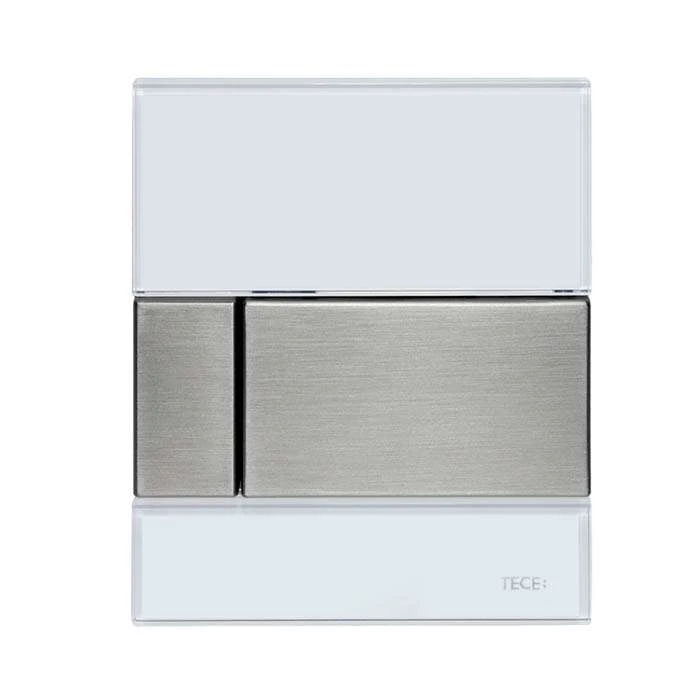 TECE Urinalbetätigung TECEsquare Glas Inkl. Kartusche, Glas Weiß, Tasten Edelstahl 9242801 1 TECE Urinalbetätigung TECEsquare Glas Inkl. Kartusche, Glas Weiß, Tasten Edelstahl 9242801